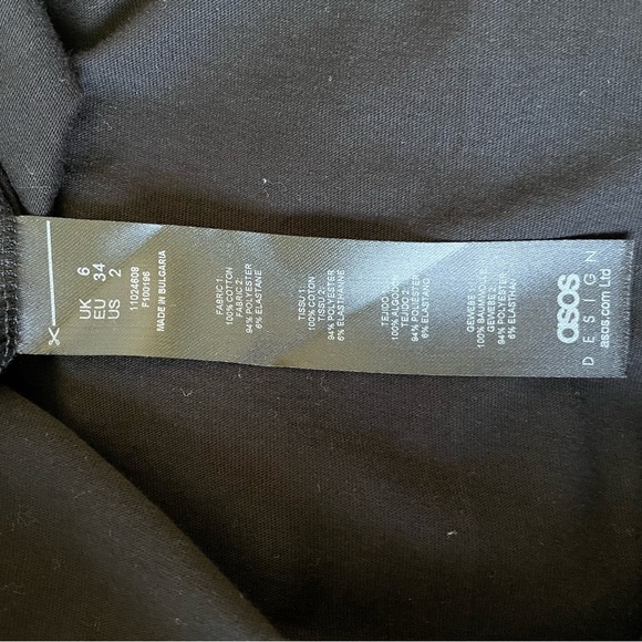 long sleeve mesh mix t-shirt dress in black. - Picture 8 of 8